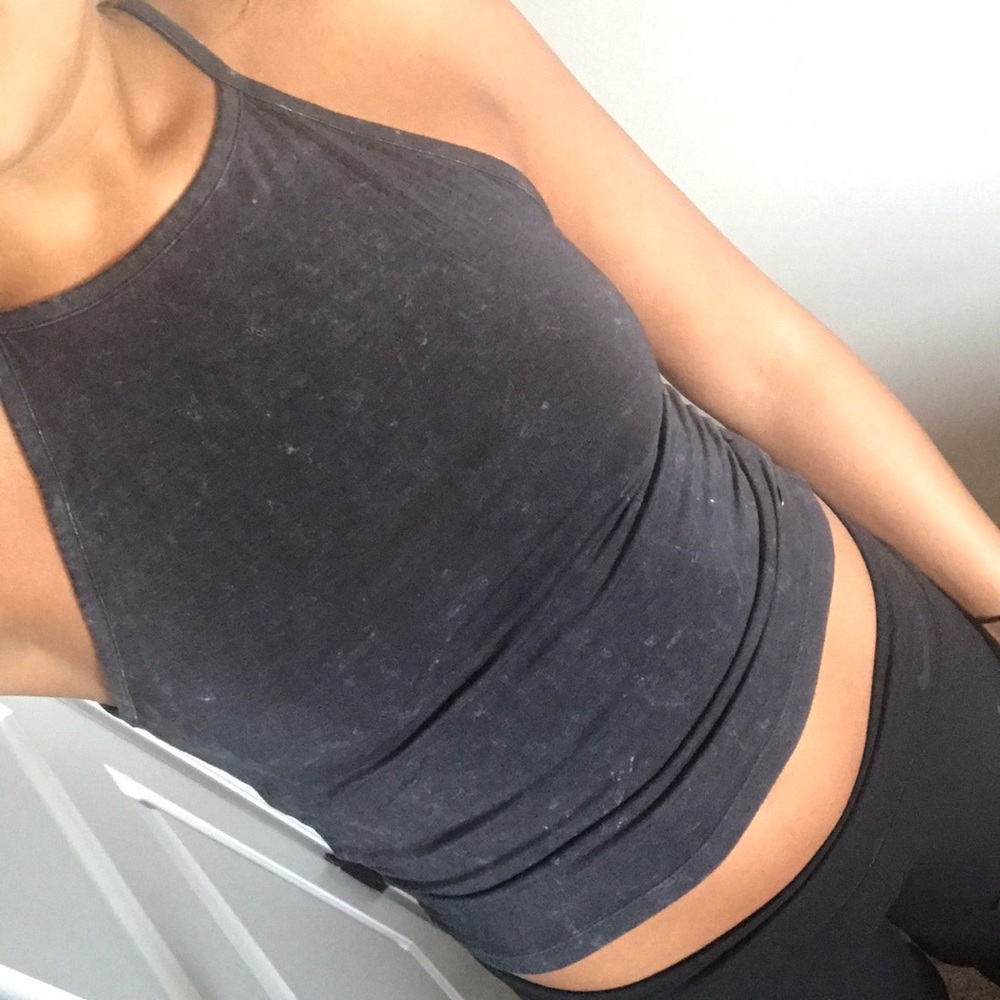 Grey crop top